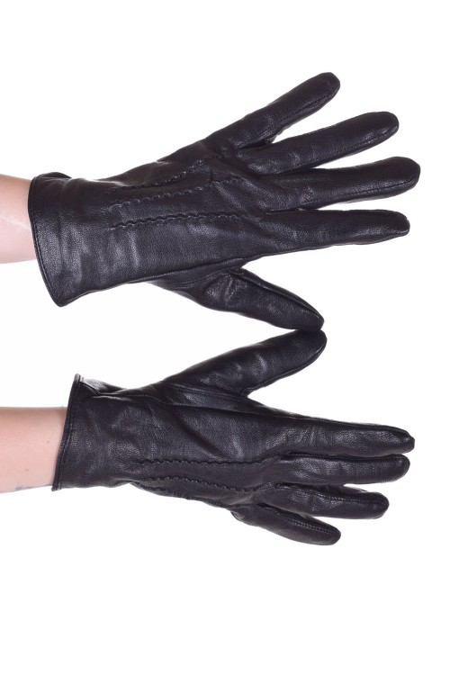 Черни дамски кожени ръкавици 15.00