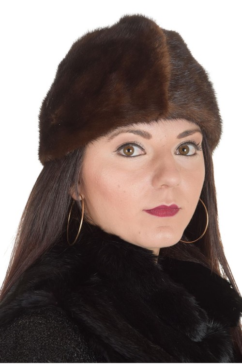 Модерна дамска шапка от естествен косъм 29.00