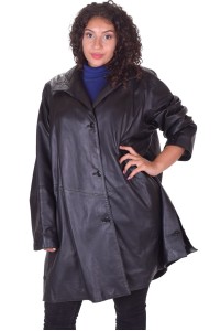Женская черная куртка из натуральной кожи