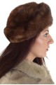 Светло кафява дамска шапка от естествен косъм 29.00
