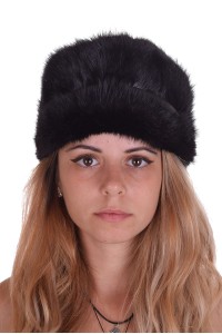 Черна шапка от естествен косъм