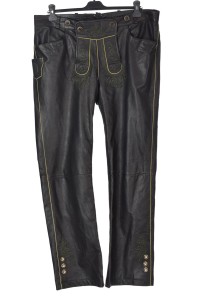 Pantalon de bărbați extravagant din piele naturală