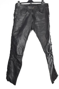Pantalon de bărbați extravagant din piele naturală