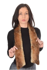 Collar made of muskrat leather