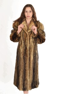 Nice coat for women made of wolf fur