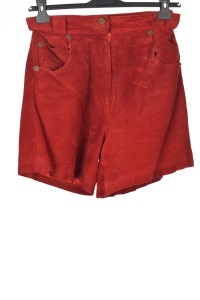 Rote Hose für Damen aus Echtleder