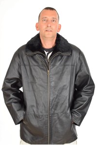 Excellent black jacket made of genuine leather