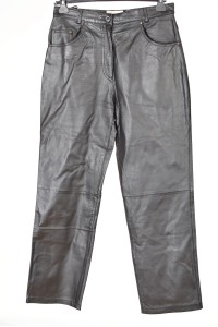 Elegante schwarze Hose aus Echtleder