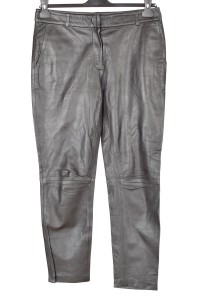 Klassische schwarze Hose aus Echtleder
