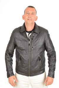 Sportliche Jacke für Herren aus Echtleder