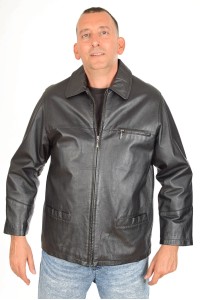 Representative black jacket made of genuine leather
