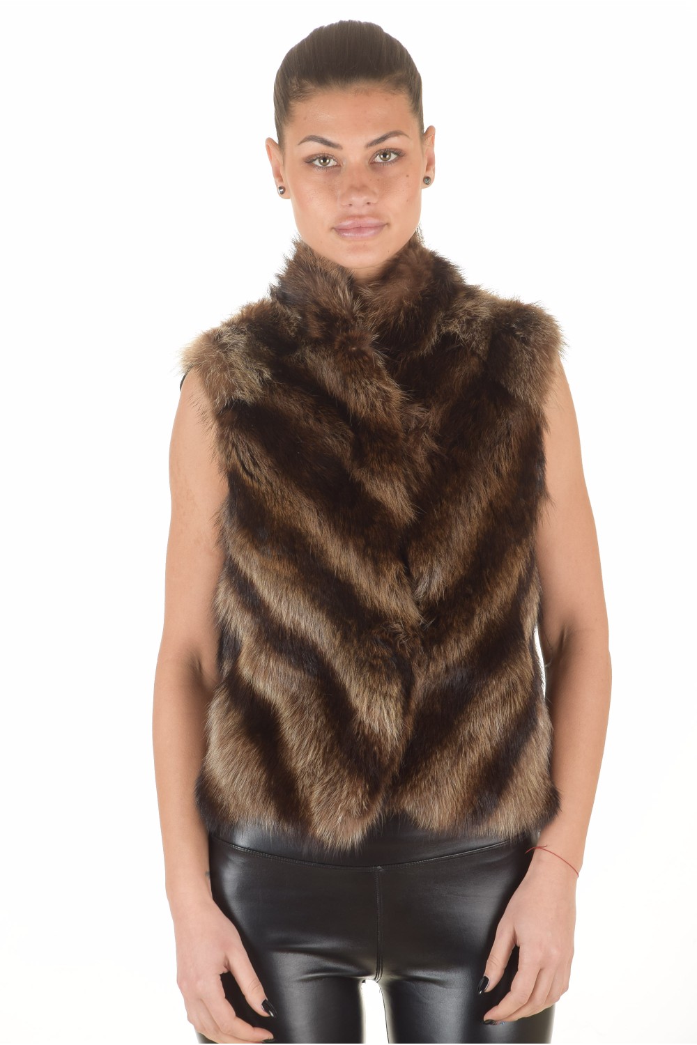 base in the middle of nowhere sick Vestă dе blana naturala | furlando - leather and fur.